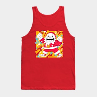 Pop Art Santa: A Colorful and Cheerful Christmas Illustration Tank Top